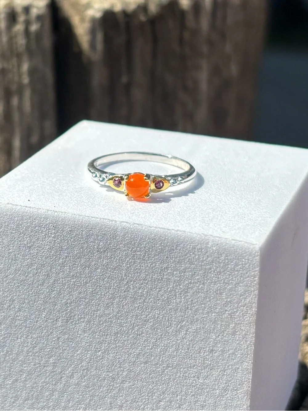 NEW! Carnelian & Garnet Ring